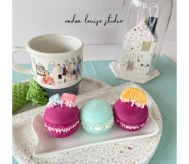 Cpagne Strawberry Scented Dessert Candle - 3 pcs