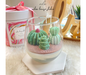 Ready Made Cactus Plant Candle